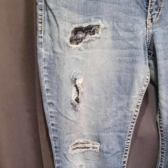 Distressed Blue Jeans - Picture 2 of 9